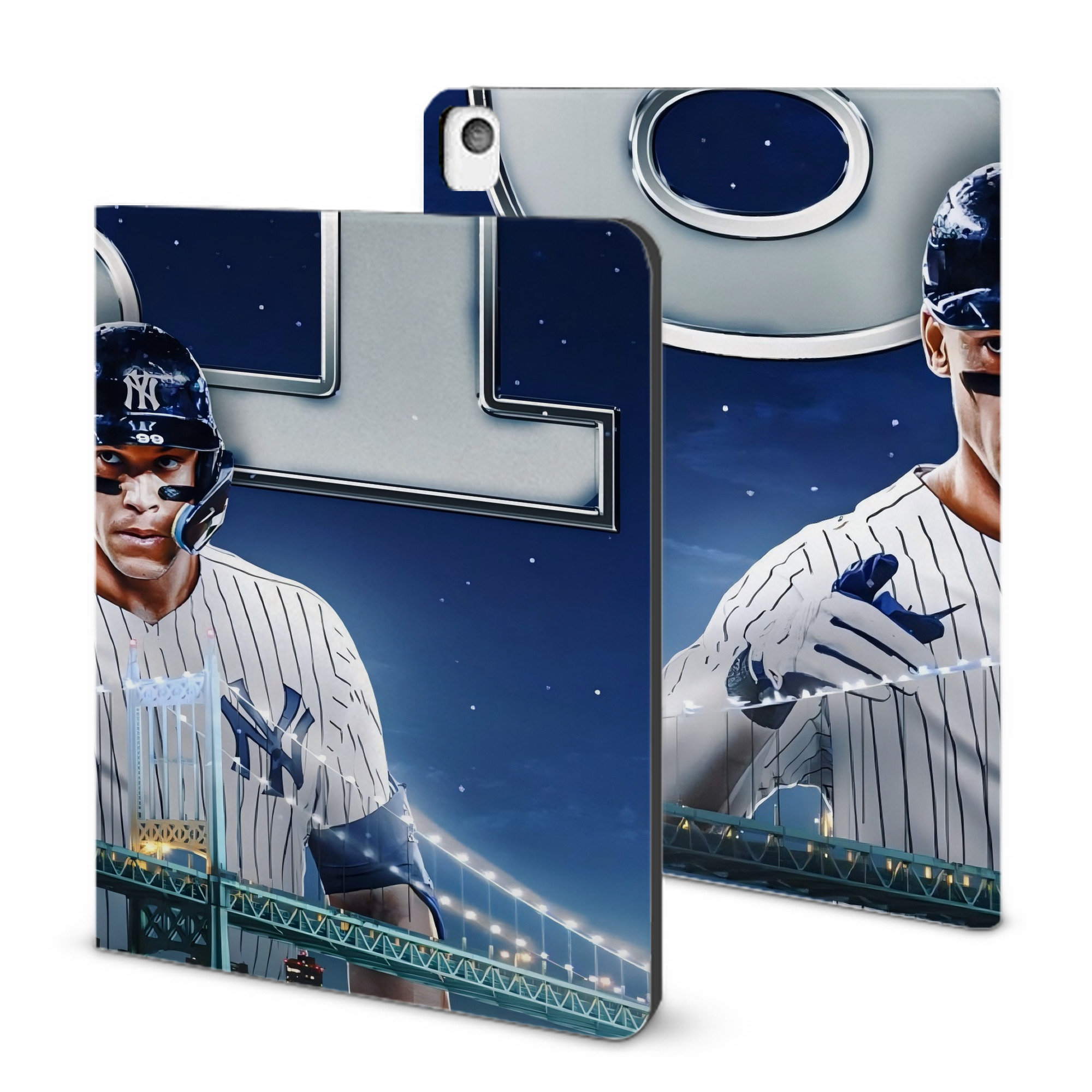Aaron Judge 61 Home Runs IPad Book-Style Case With Pencil Slot – Slim PU & TPU Cover – Full Protection, Precise Fit, Water & Scratch Resistant